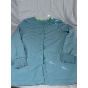 Scrubstar jackets for women Med Medical Tranquil Blue Breathable Soft EUC